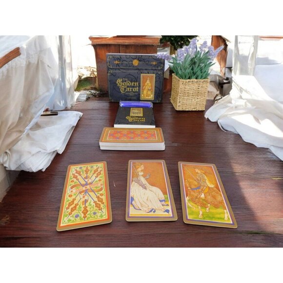 The Golden Tarot: Visconti-Sforza Deck by Mary Packard, New in Box - Picture 9 of 11